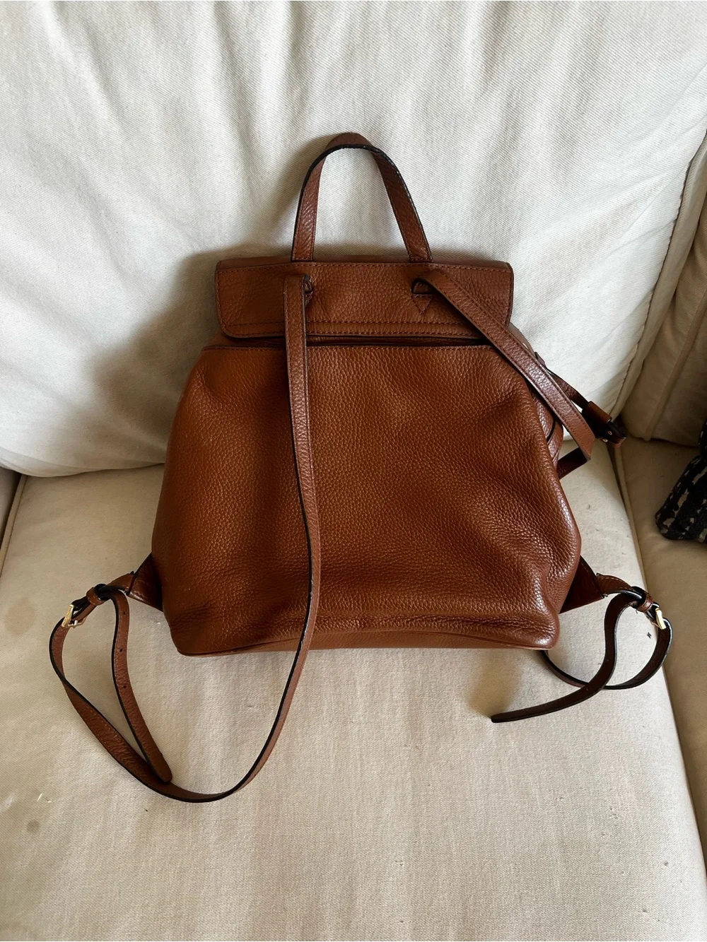 Michael Kors Brown Leather Backpack